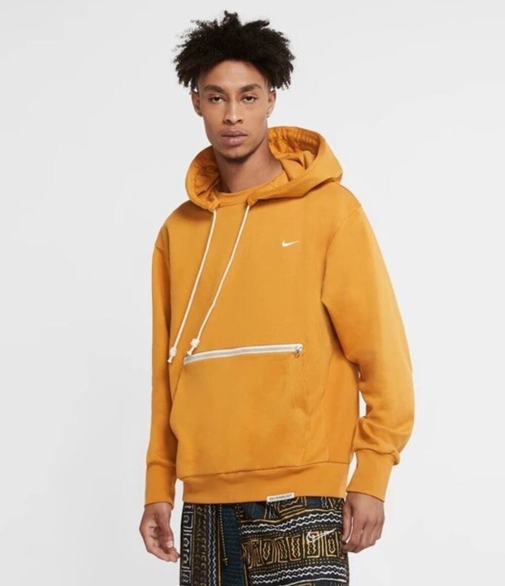 Nike Standard Issue Dri-FIT Pullover Hoodie - Gold/Mustard, Size L
